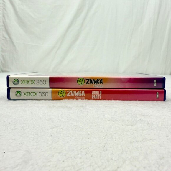 XBOX 360 Kinect Zumba Fitness Game Bundle of 2 Discs Join The Party & World Part - Picture 3 of 8